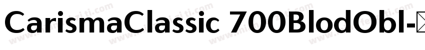 CarismaClassic 700BlodObl字体转换